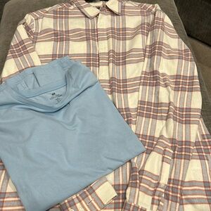 Men’s H&M Plaid includes matching Tshirt